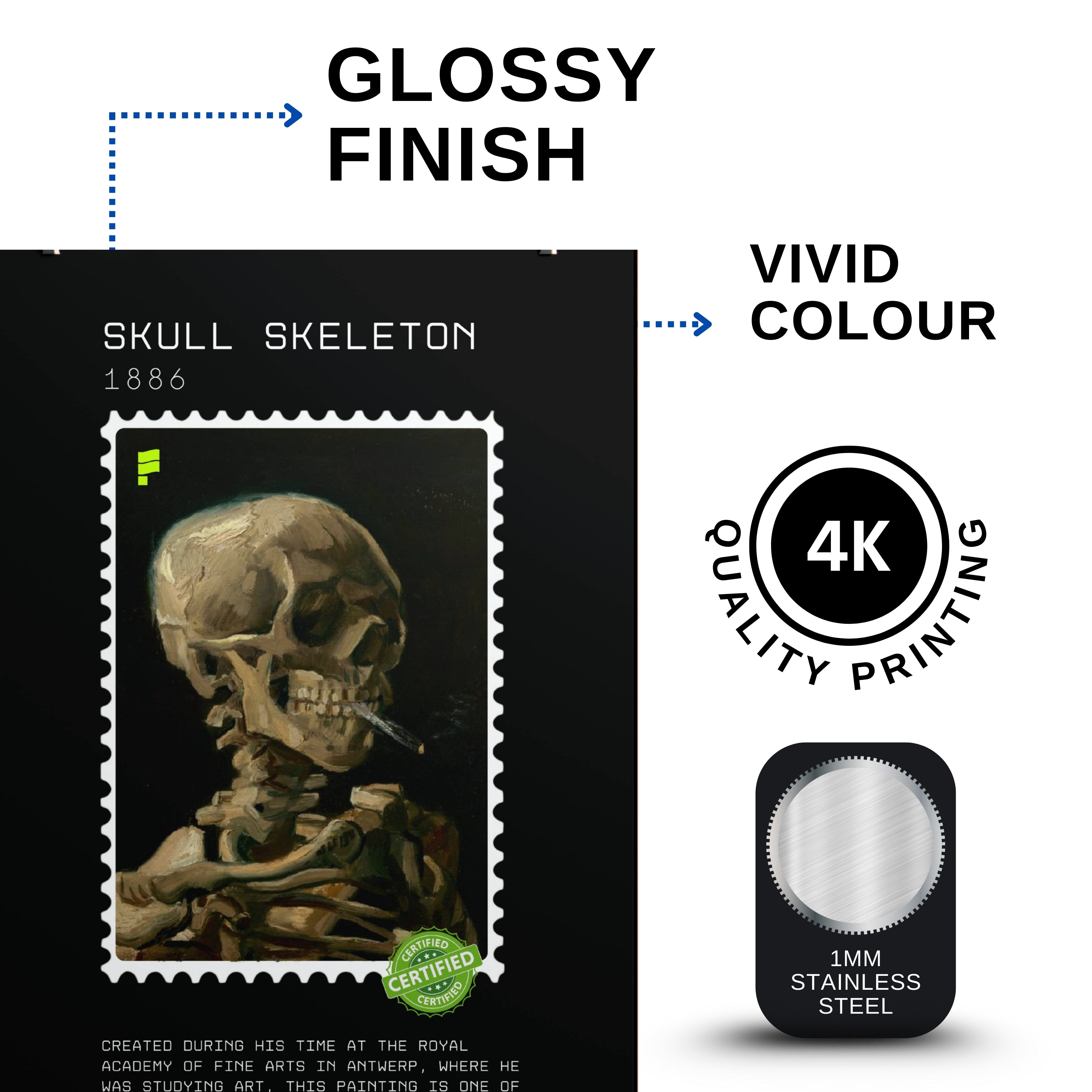 Skull Skeleton -  Van Gogh